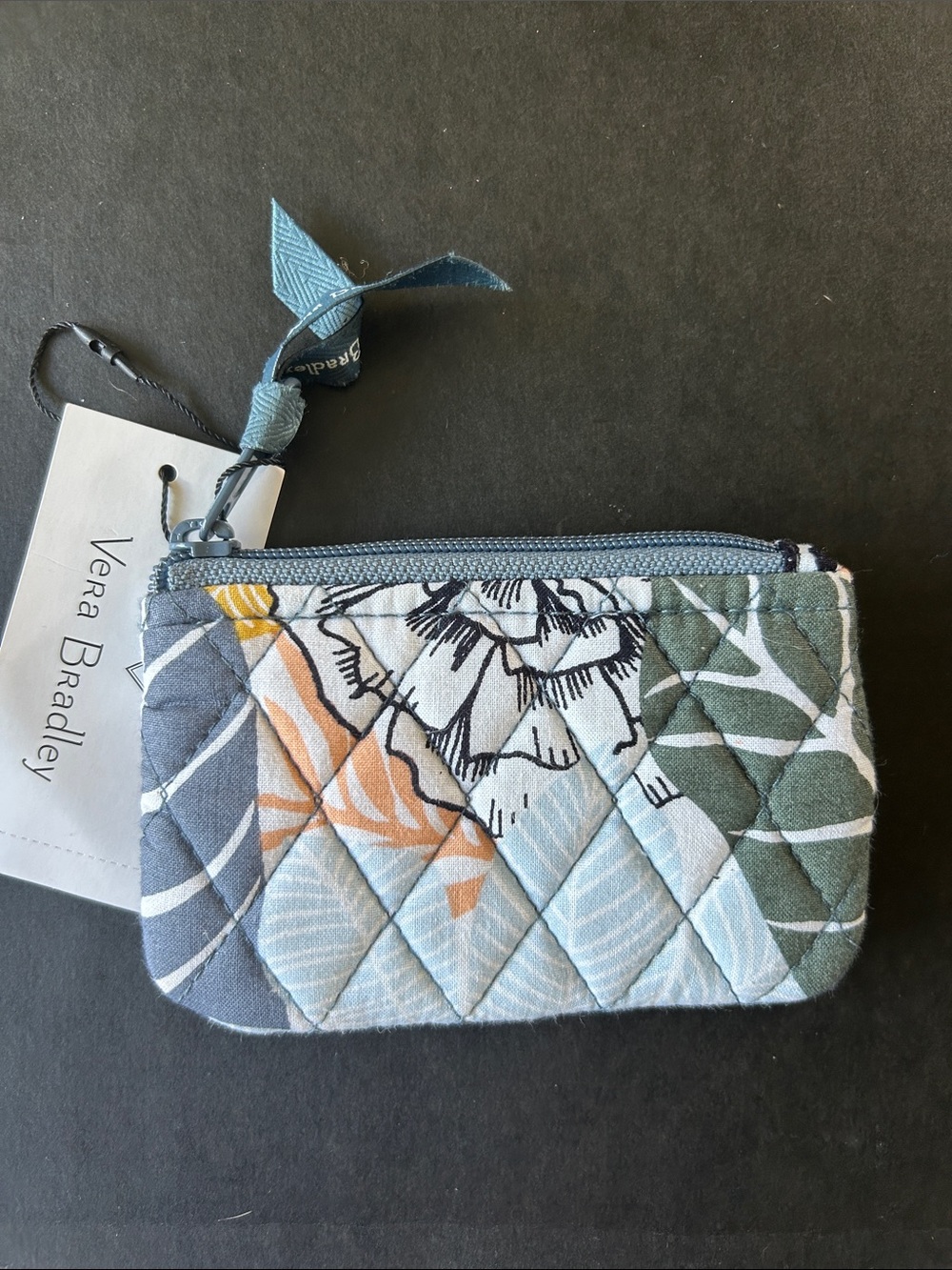 NWT Vera Bradley Quilted Floral Mini Zip Coin Purse